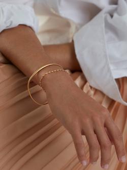 Monica Vinader Nura Reef Bangle, Gold - view 2, Gold