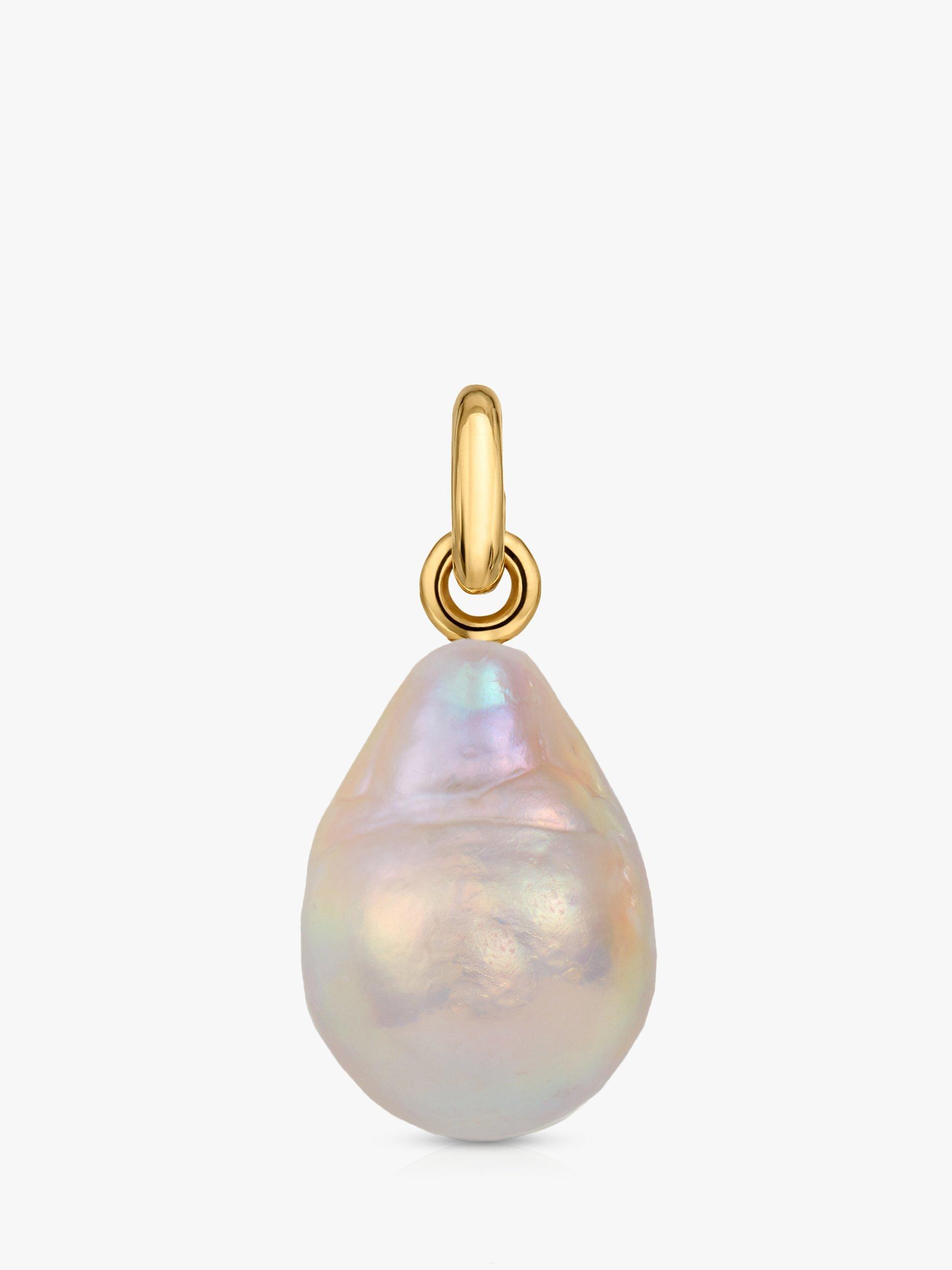 Monica Vinader Nura Pearl Charm, Gold