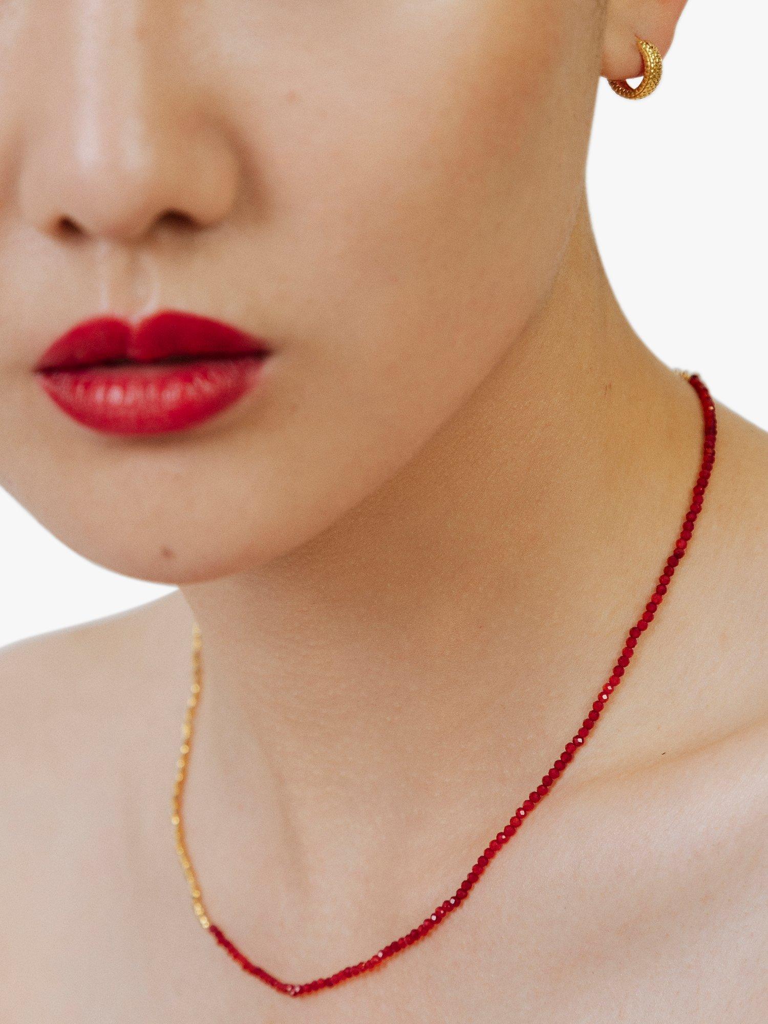 Product image 2 of 6, which shows Monica Vinader Textured Hoop Earrings, Gold