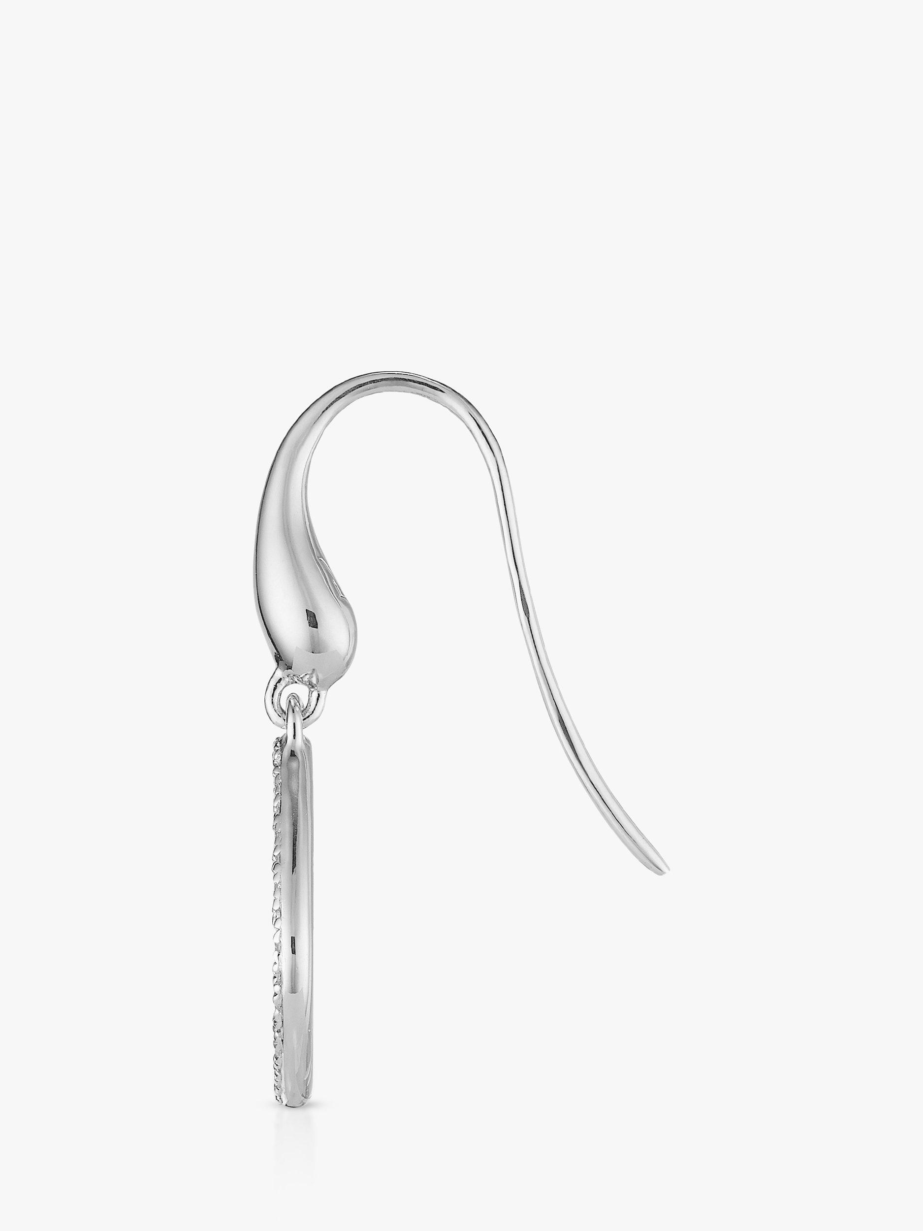 Monica Vinader Riva Kite Diamond Drop Earrings, Silver