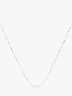Monica Vinader Fine Beaded Chain Necklace, Silver