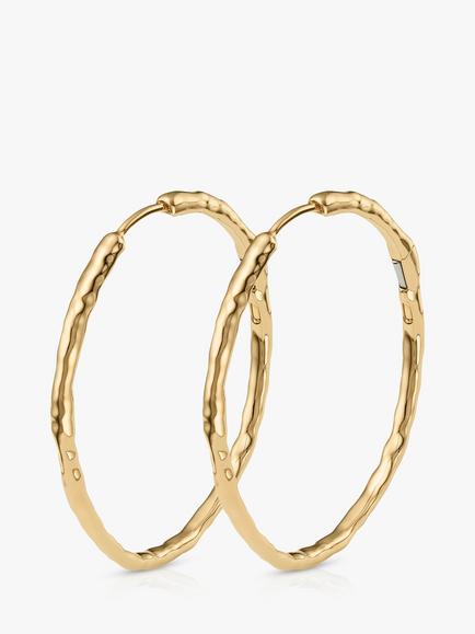 Monica Vinader MV Siren™ Muse Large Hoop Earrings, Gold