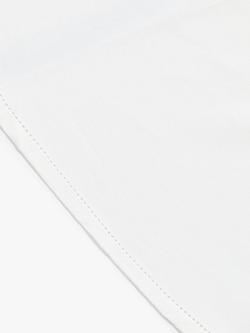 John Lewis Hem Stitch Organic Cotton Round Tablecloth, 180cm, White - view 2, White