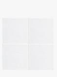 John Lewis Hem Stitch GOTS Organic Cotton Napkins, Set of 4, White