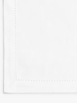 John Lewis Hem Stitch GOTS Organic Cotton Napkins, Set of 4, White - view 2, White