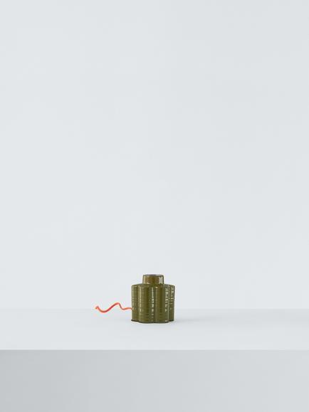 Orla Kiely Ceramic Bulbholder Table Lamp, Olive