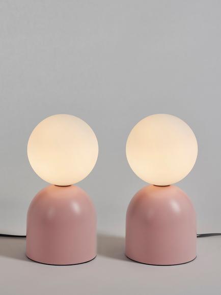 John Lewis Lupo Touch Table Lamps, Set of 2, Pink