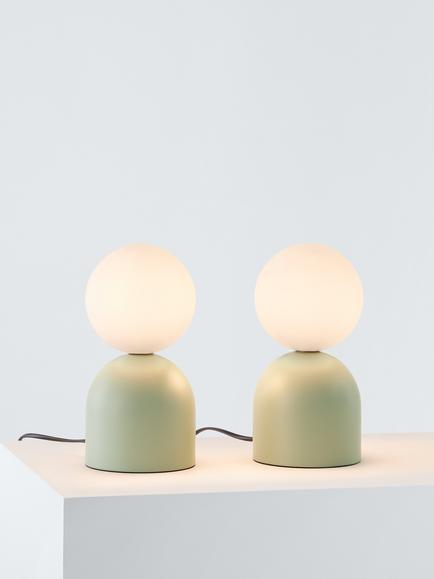 John Lewis Lupo Touch Table Lamps, Set of 2, Green