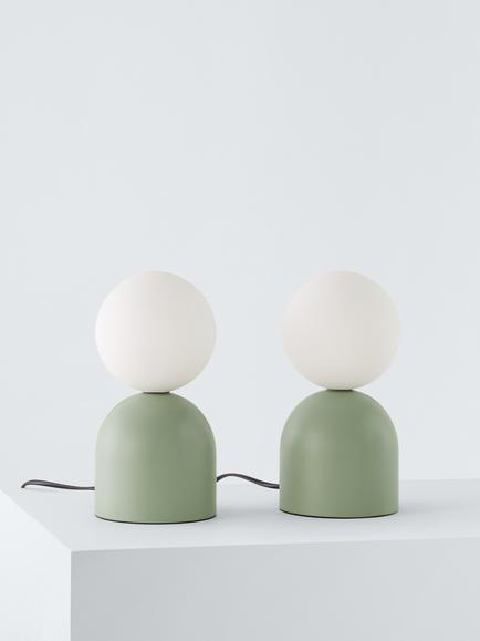 John Lewis Lupo Touch Table Lamps, Set of 2 - view 2, Green