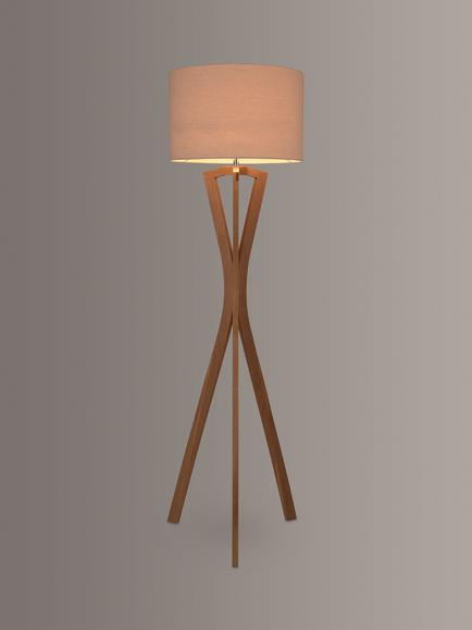 John Lewis Hourglass Floor Lamp, Oak, Oak
