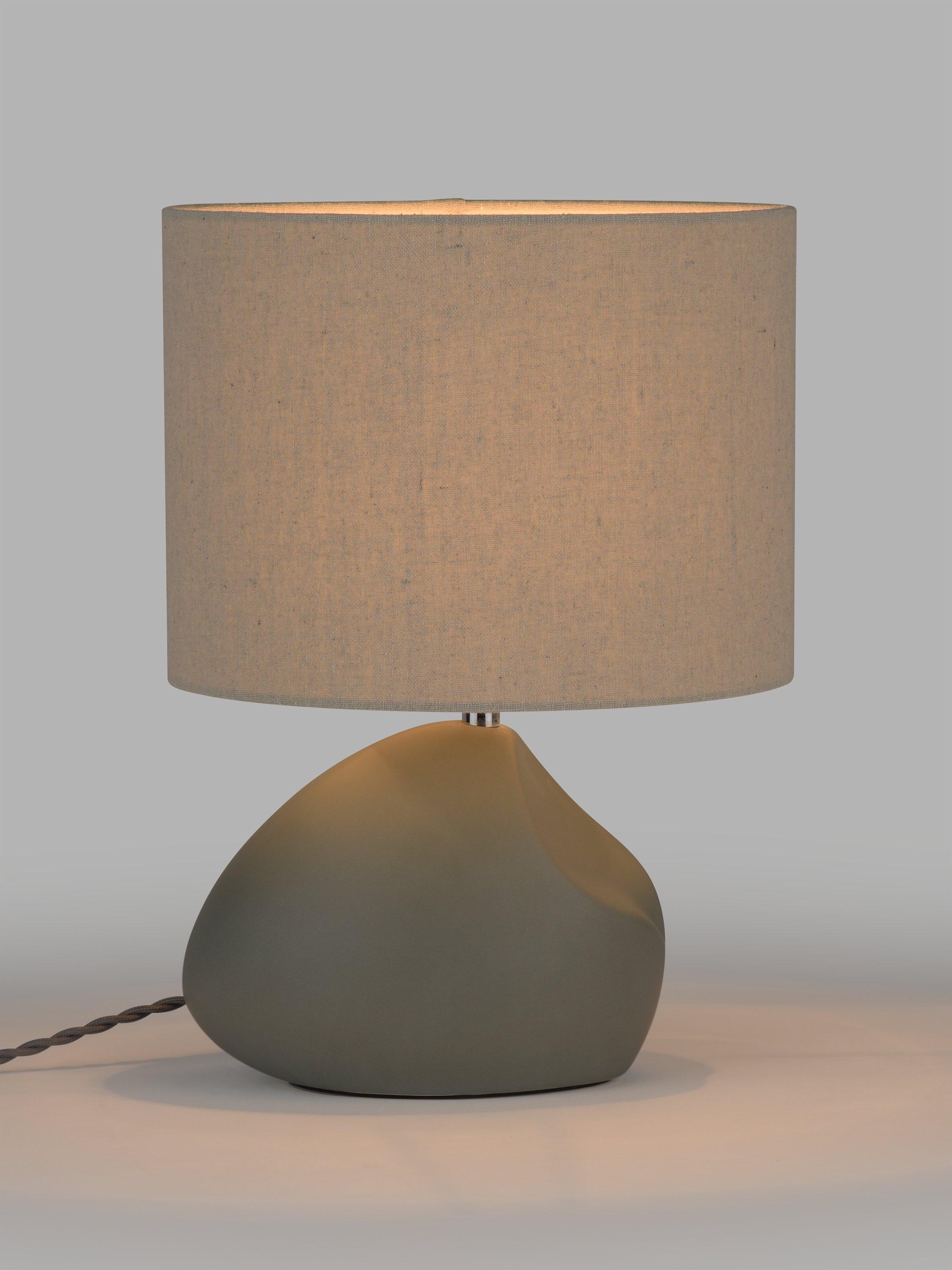 John Lewis Pebble Ceramic Table Lamp, Grey