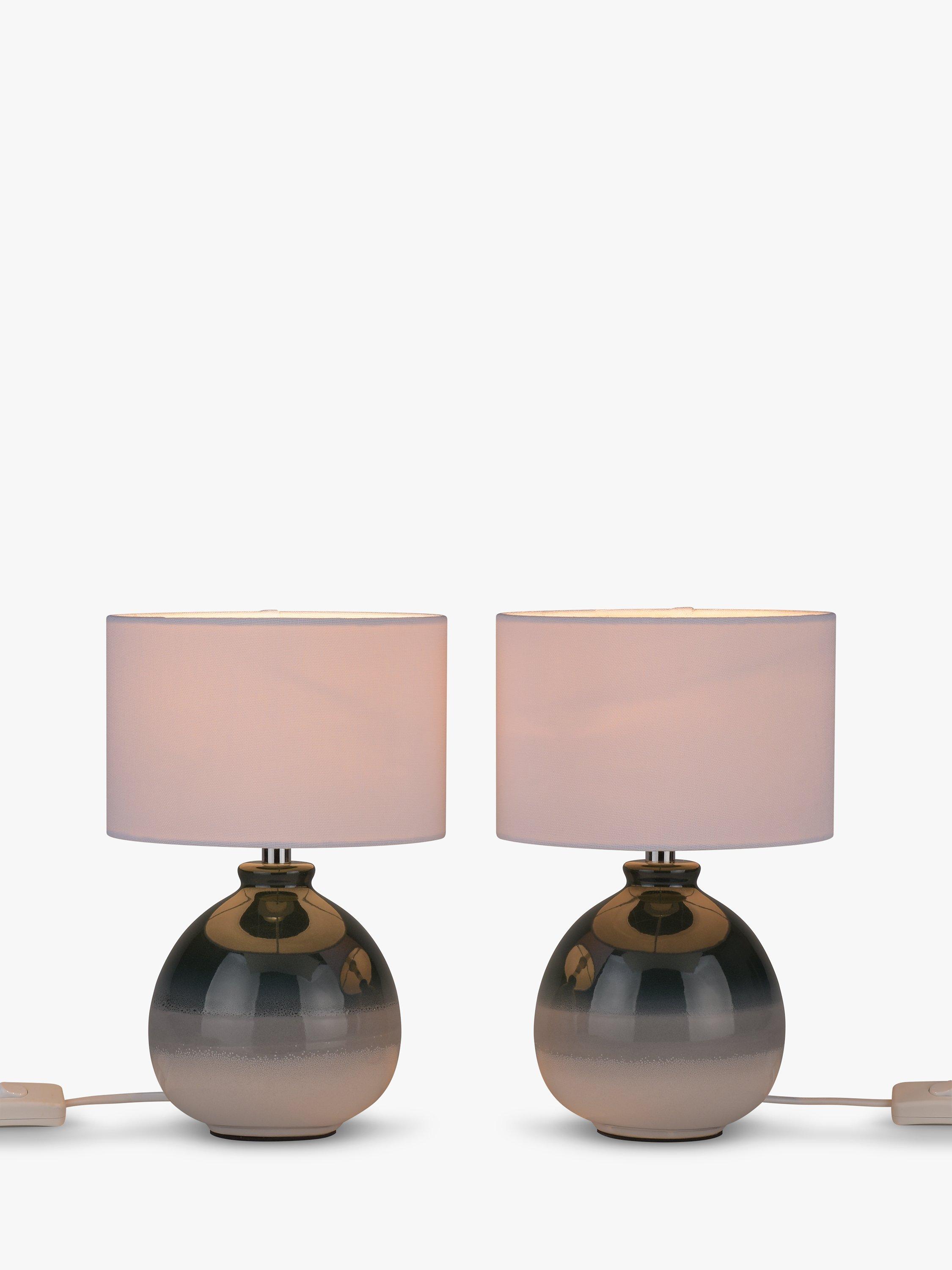 John Lewis Martha Ceramic Table Lamps Set of 2 Blue Green