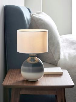 John Lewis Martha Ceramic Table Lamps, Set of 2 - view 2, Blue/Green