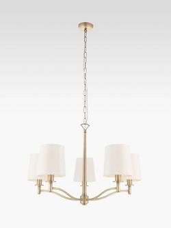 Bay Lighting Eleanor 5 Arm Ceiling Light, Antique Brass, Antique Brass