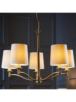 Bay Lighting Eleanor 5 Arm Ceiling Light, Antique Brass - view 2, Antique Brass