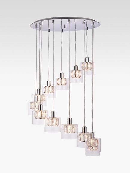 Bay Lighting Nina 12 Pendant Cluster Ceiling Light, Clear - view 2, Clear