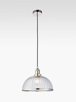 Bay Lighting Carter Large Glass Ceiling Light, Clear/Nickel, Clear/Nickel