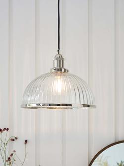 Bay Lighting Carter Large Glass Ceiling Light, Clear/Nickel - view 2, Clear/Nickel