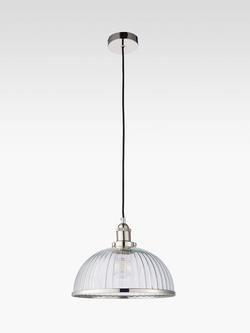 Bay Lighting Carter Large Glass Ceiling Light, Clear/Nickel - view 2, Clear/Nickel