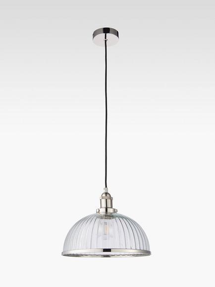 Bay Lighting Carter Large Glass Ceiling Light, Clear/Nickel - view 2, Clear/Nickel