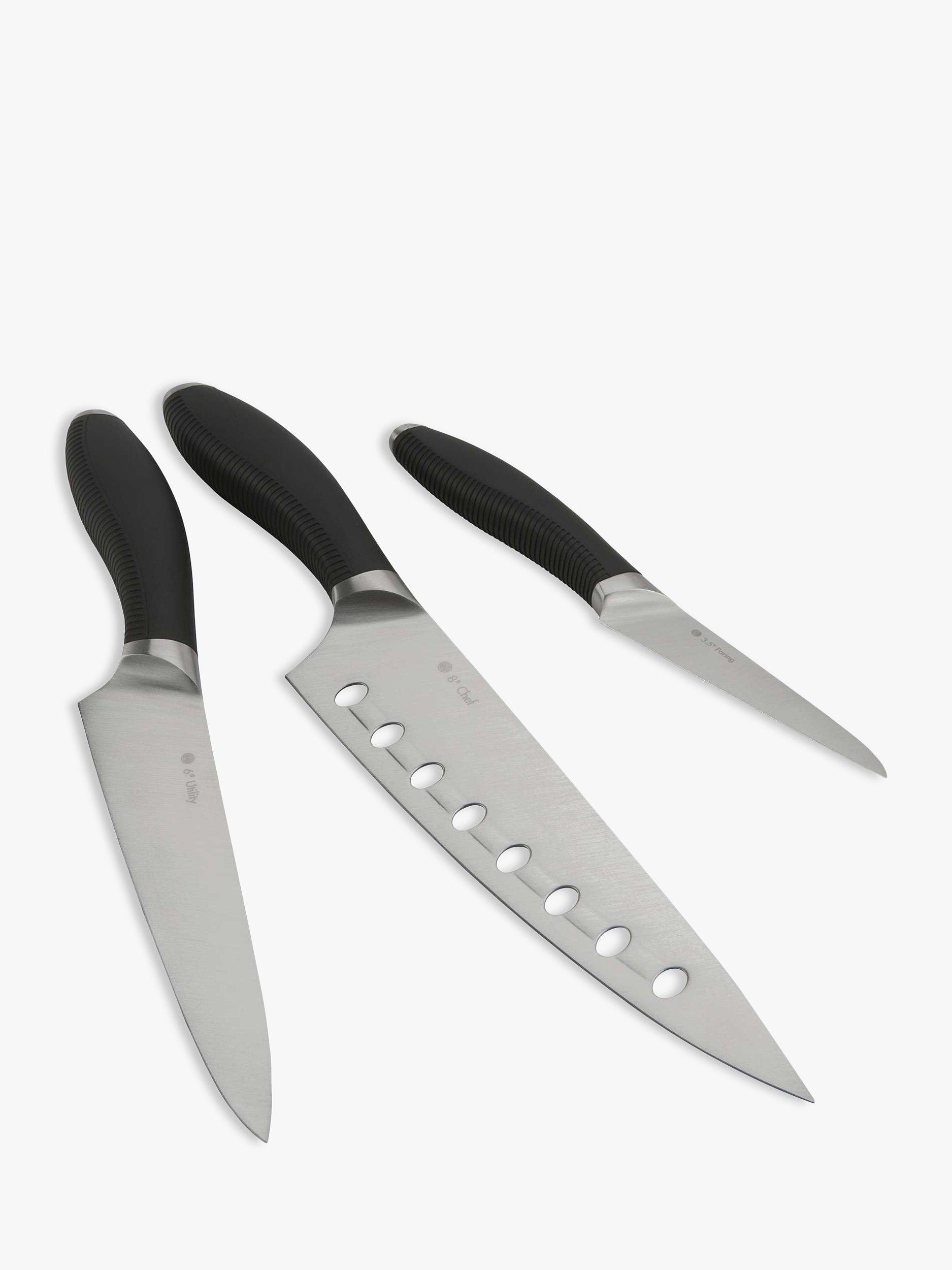 Circulon Stainless Steel Soft-Grip Handle Kitchen Knife Set, 3 Piece