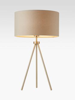 Bay Lighting Jax Tripod Table Lamp, Matt Nickel, Matt Nickel