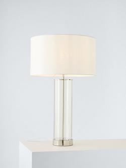 Bay Lighting Grace Glass Touch Table Lamp, Clear/Nickel