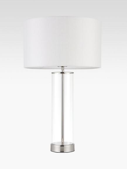 Bay Lighting Grace Glass Touch Table Lamp - view 2, Clear/Nickel