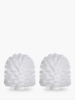 John Lewis Toilet Brush Head, 85mm, Pack of 2, White