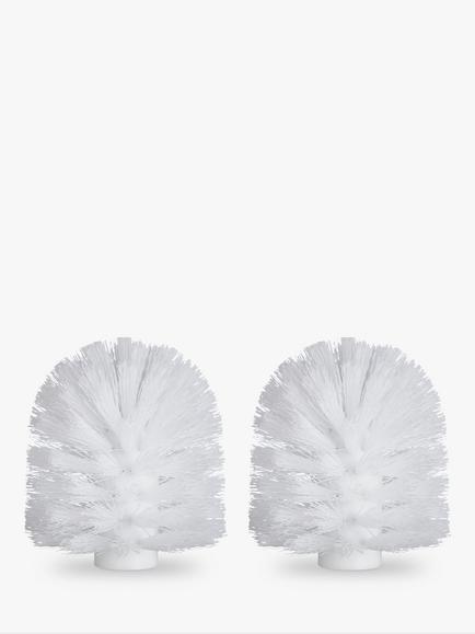 John Lewis Toilet Brush Head, 85mm, Pack of 2, White