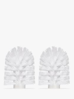John Lewis Spare Toilet Brush Head, Medium, 70mm, Pack of 2, White