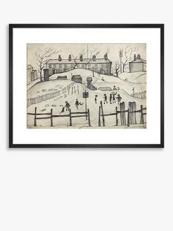John Lewis LS Lowry 'Houses In Broughton' Framed Print & Mount, 42 x 52cm, Grey, Grey
