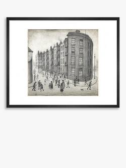 John Lewis LS Lowry 'Oldfield Road Dwellings, Salford' Framed Print & Mount, 42 x 52cm, Grey, Grey