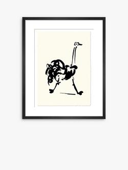 John Lewis Pablo Picasso 'Autruche' Ostrich Framed Print, 47 x 37cm, Black/White, Black/White