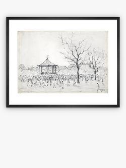 John Lewis LS Lowry 'Peel Park Bandstand, Salford' Framed Print & Mount, 42 x 52cm, Grey, Grey