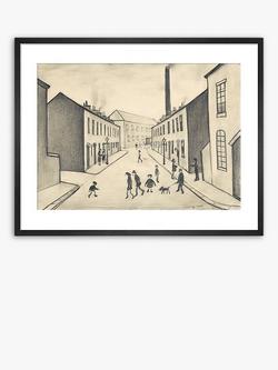 John Lewis LS Lowry 'North James Henry Street, Salford' Framed Print & Mount, 42 x 52cm, Grey, Grey