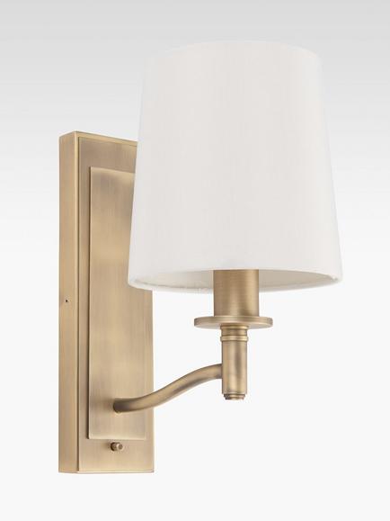Bay Lighting Eleanor Wall Light, Antique Brass - view 2, Antique Brass