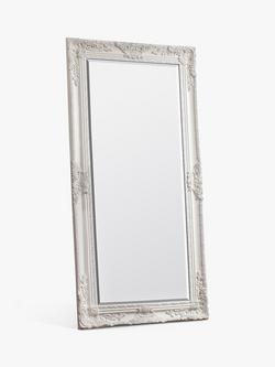 Gallery Direct Hampshire Rectangular Decorative Frame Leaner / Wall Mirror, 170 x 84cm, Cream