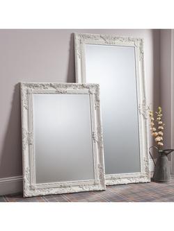 Gallery Direct Hampshire Rectangular Decorative Frame Leaner / Wall Mirror, 170 x 84cm - view 2, Cream