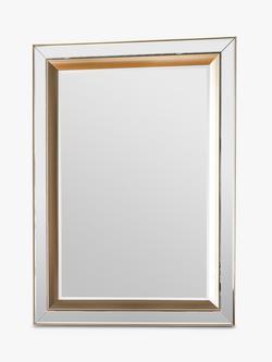 Gallery Direct Phantom Rectangular Frame Wall Mirror, 109.5 x 79cm, Gold, Gold