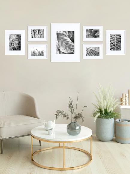 nielsen Gallery Aluminium Gallery Set Multi-aperture Photo Frames, 7 Photo, White