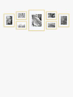 nielsen Gallery Aluminium Gallery Set Multi-aperture Photo Frames, 7 Photo - view 2, Gold
