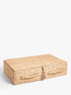John Lewis Water Hyacinth Underbed Storage Basket - view 2, Natural