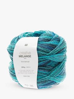 Rico Design Creative Melange Wonderball Aran Yarn, 200g, Aqua Mix