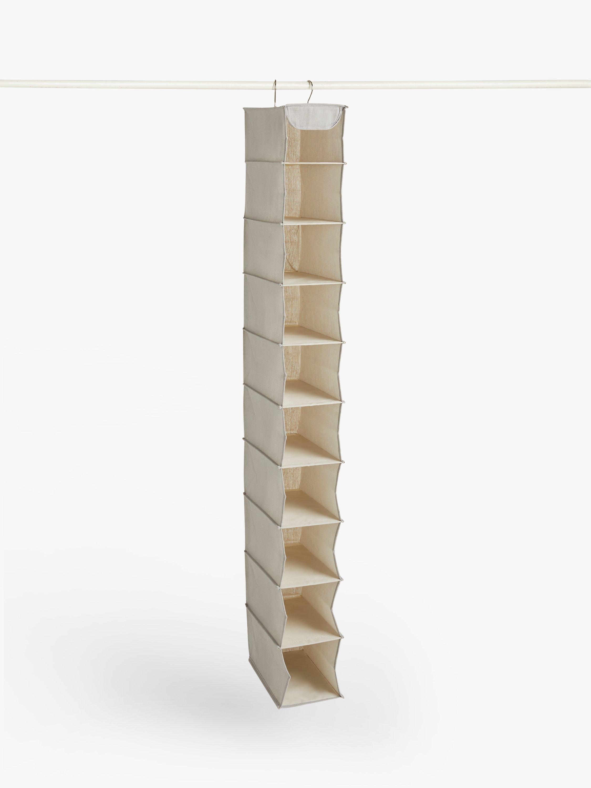 John Lewis ANYDAY Hanging Shoe Storage Organiser, 10 Compartments