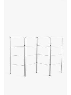 John Lewis 4 Fold Zigzag Indoor Clothes Airer, Metallic Grey