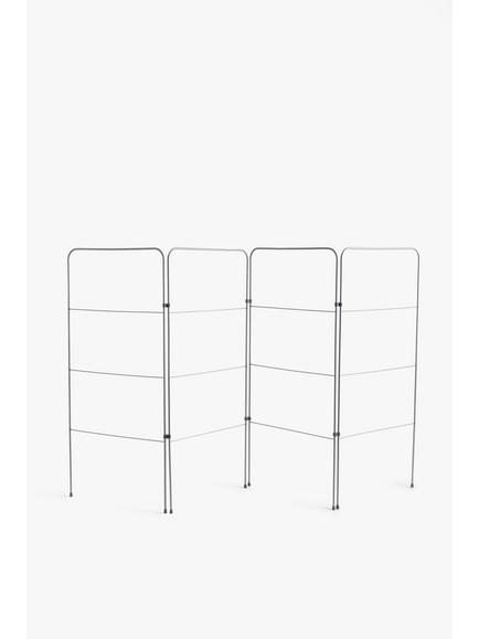 John Lewis 4 Fold Zigzag Indoor Clothes Airer, Metallic Grey