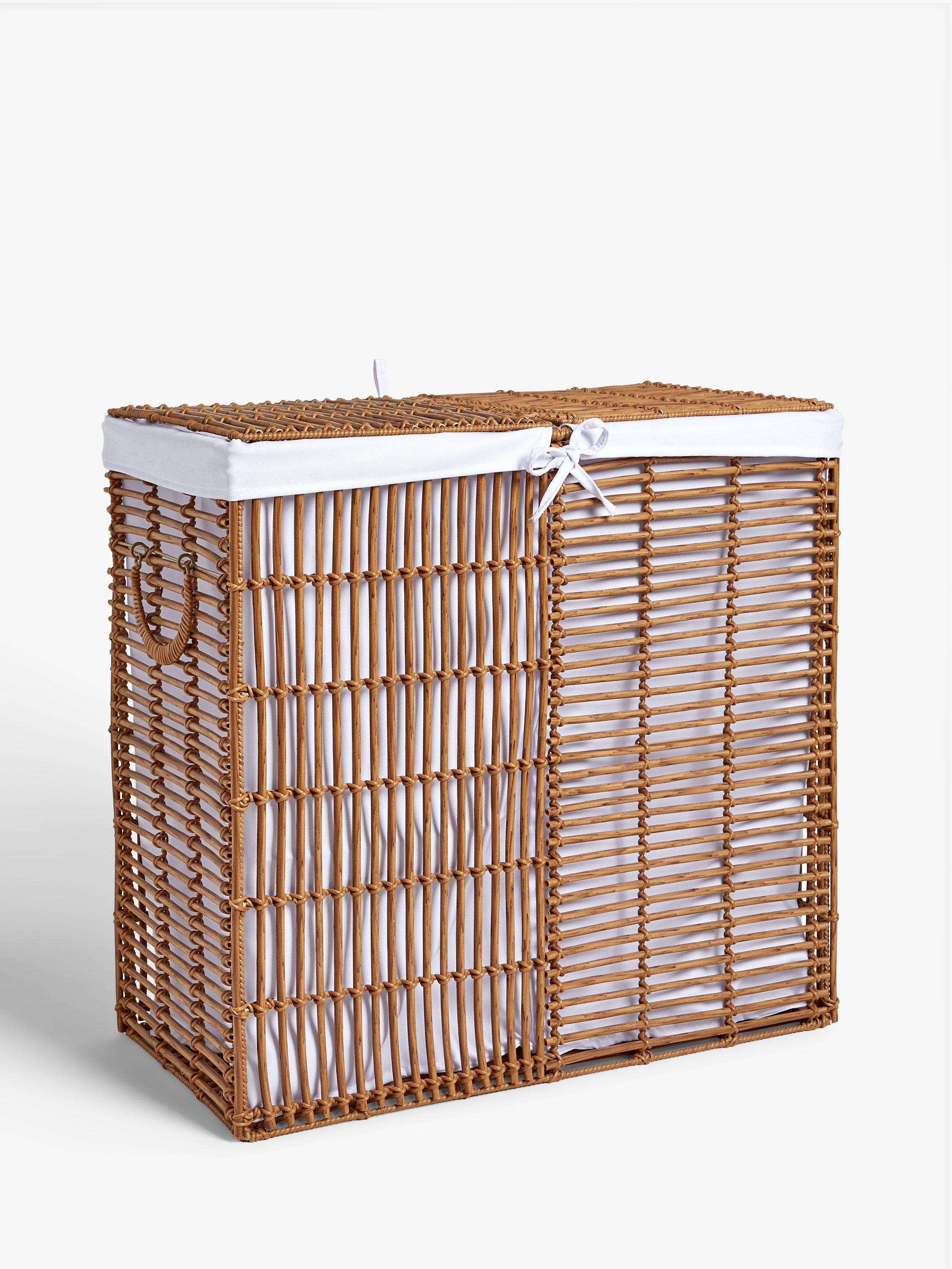 John Lewis Double Poly-Rattan Laundry Basket