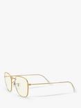 Ray-Ban RB3857 Women's Square Sunglasses, Gold