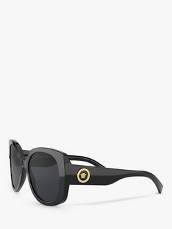 Versace VE4387 Women's Butterfly Sunglasses - view 2, Black/Grey